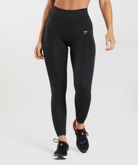 Women's Gymshark Sweat Seamless Sculpt Leggings Black | NZ 9CZDNY